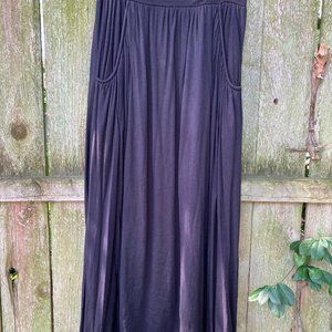 Garnet Hill Favorite Maxi Skirt Black Small